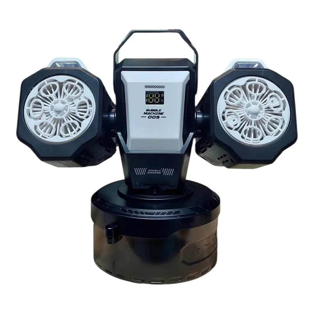 Máquina De Burbujas Recargable Rgb 180° Con Control 11