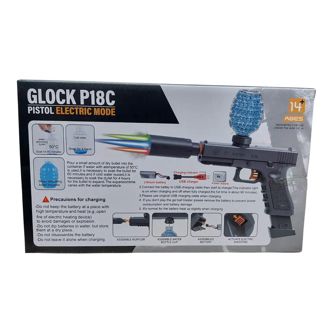 Juguete Pistola de Hidrogel con luz y sonido 3