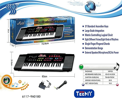 PIANO CON MICROFONO USB 44 TECLAS, PRECIO PUBLICADO ES AL POR MAYOR Y DEBEN SER 3 UNIDADES DEL MISMO 