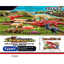 DINOSAURIOS JUGUETE 17 PCS , PRECIO PUBLICADO ES AL POR MAYOR Y DEBEN SER 4 UNIDADES DEL MISMO 