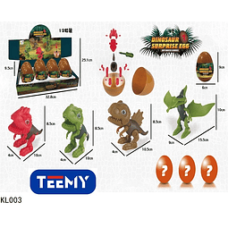 HUEVO DINOSAURIO PAQUETE 12 PCS