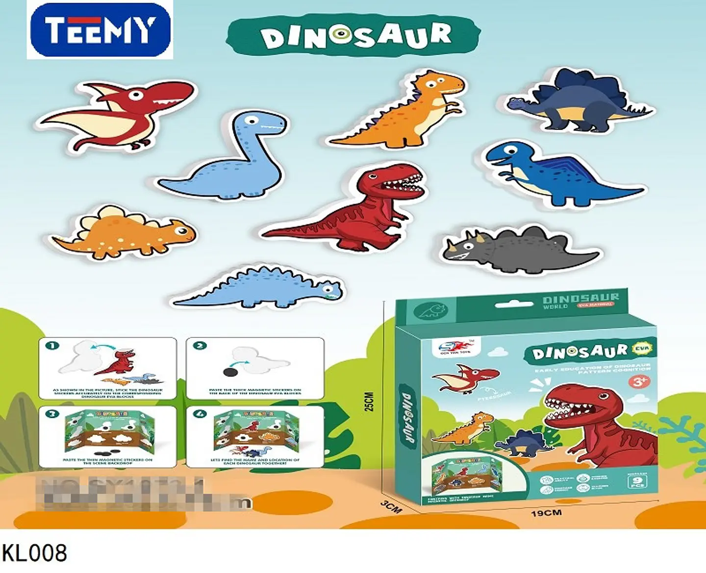 DINOSAURIOS  , 3 DEL MISMO POR MAYOR  (KL008) 1