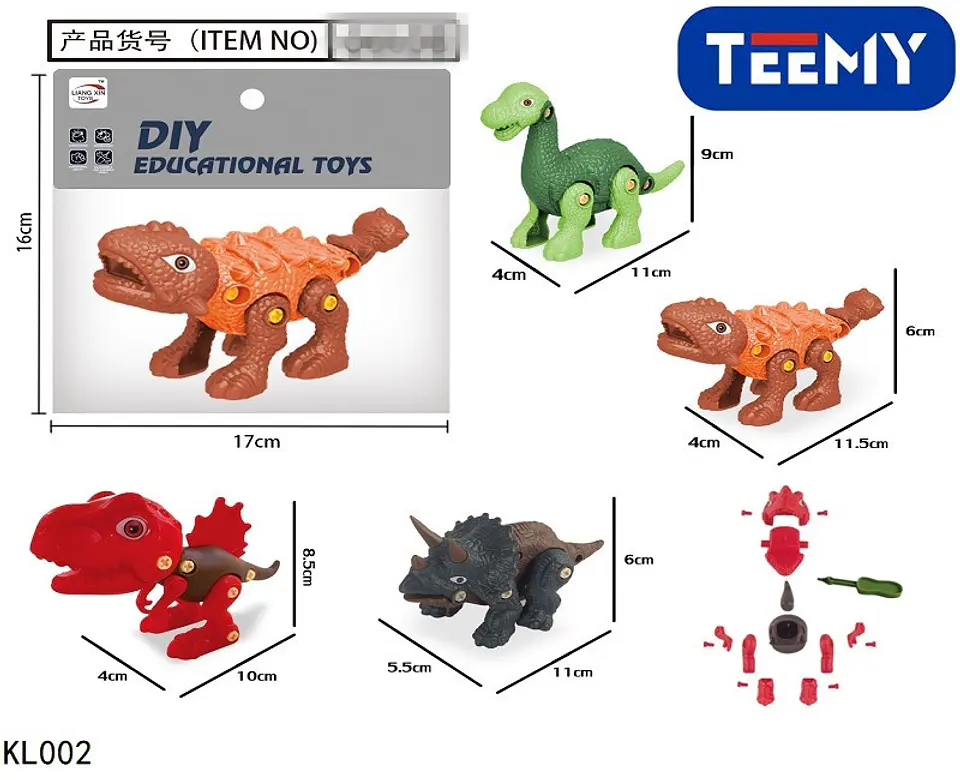 DINOSAURIO ARMABLE , 3 DEL MISMO POR MAYOR  (KL002K) 1