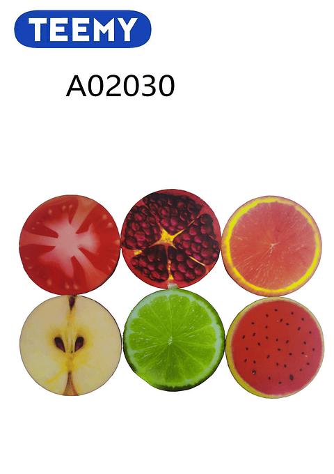 SQUISHY MEDIA FRUTA PAQUETE 12 PCS  (A02030)