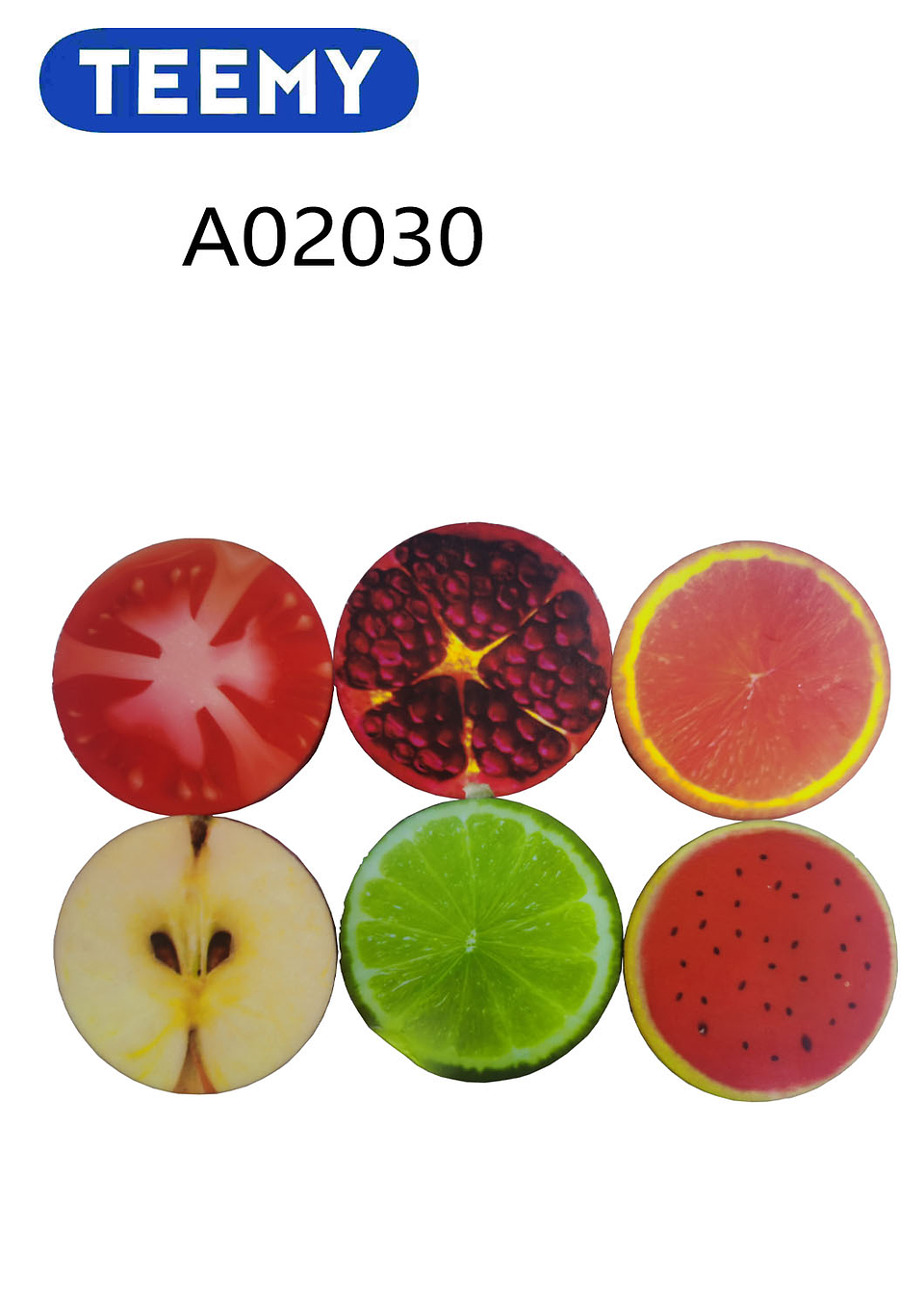 SQUISHY MEDIA FRUTA PAQUETE 12 PCS  (A02030) 1