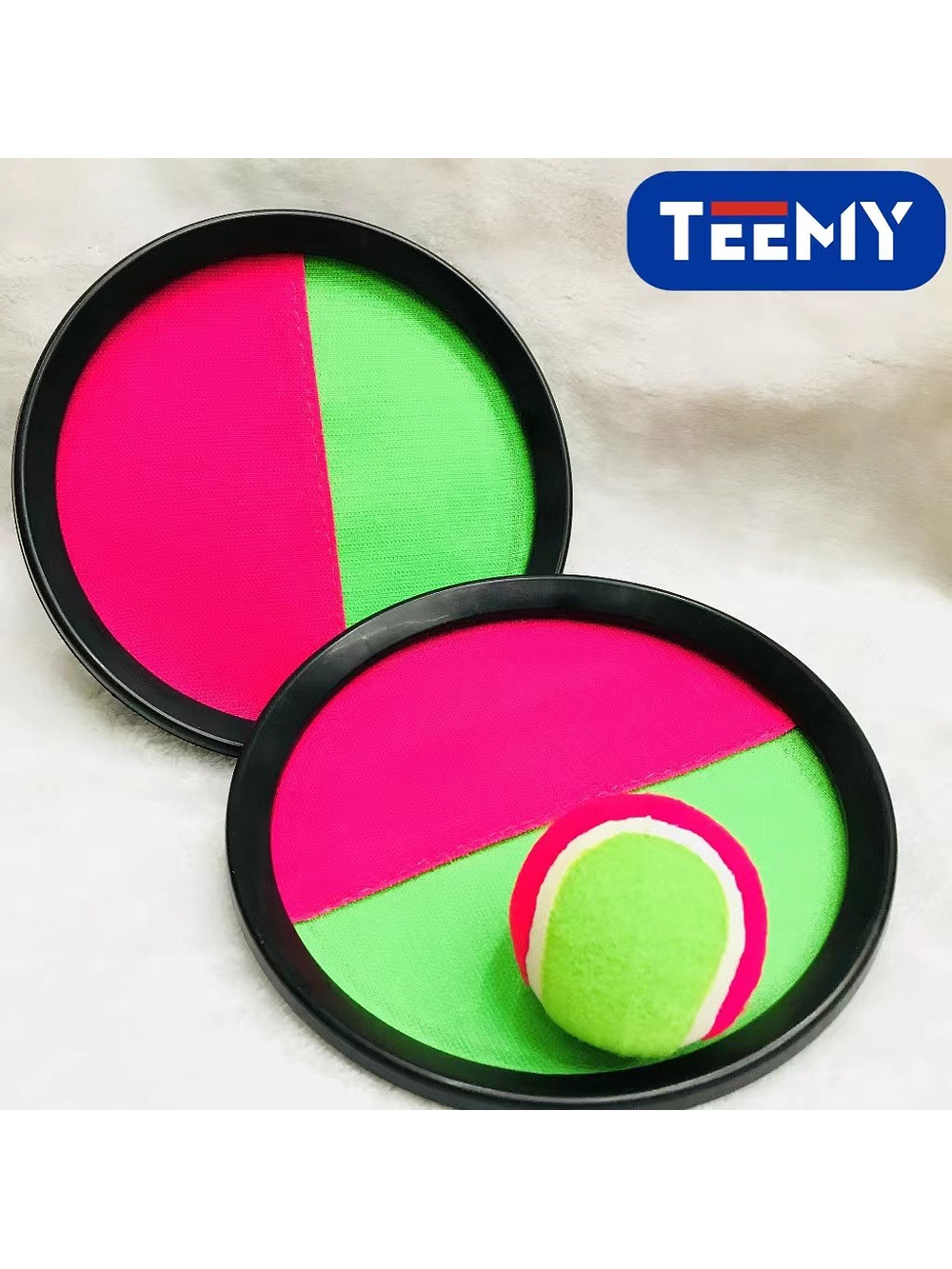 RAQUETA CON PELOTA 18.5 CM PAQUETE 6 PIEZAS