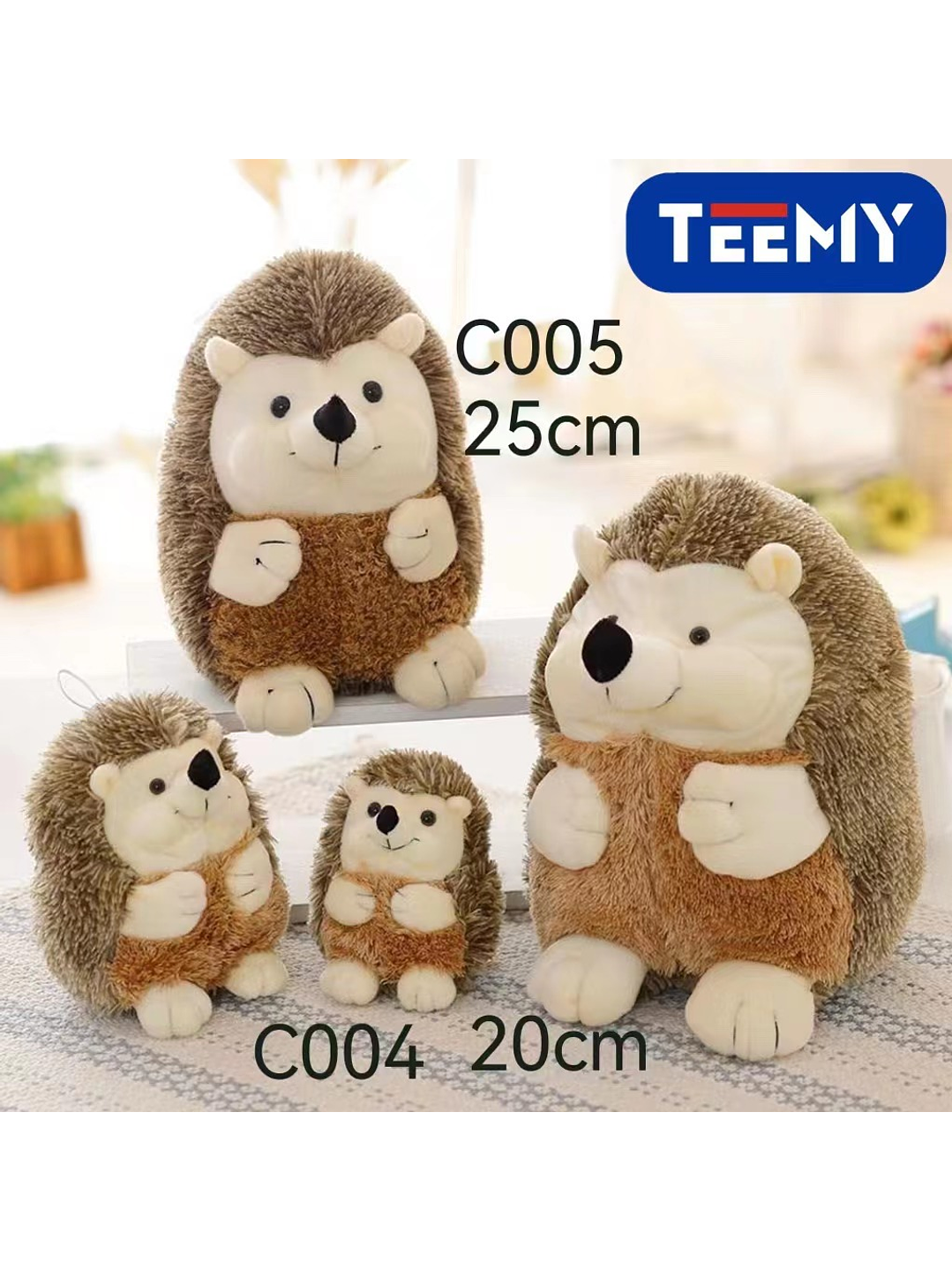 PELUCHE ERIZO 25 CM  , PRECIO PUBLICADO ES AL POR MAYOR Y DEBEN SER 3 UNIDADES DEL MISMO  1