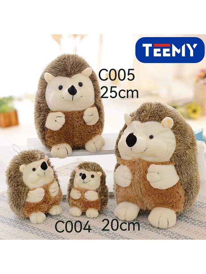 PELUCHE ERIZO 25 CM  , PRECIO PUBLICADO ES AL POR MAYOR Y DEBEN SER 3 UNIDADES DEL MISMO  1