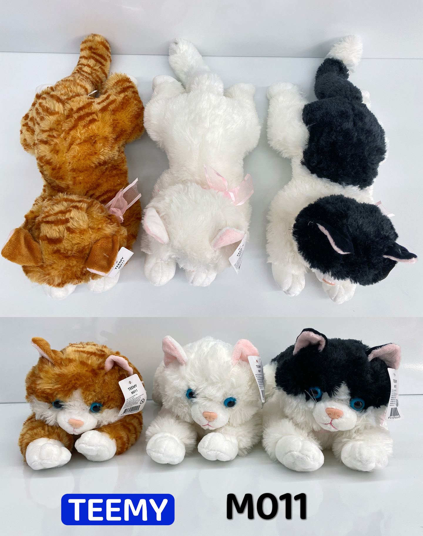 PELUCHE GATO 37 CM  , PRECIO PUBLICADO ES AL POR MAYOR Y DEBEN SER 3 UNIDADES DEL MISMO  (M011) 1