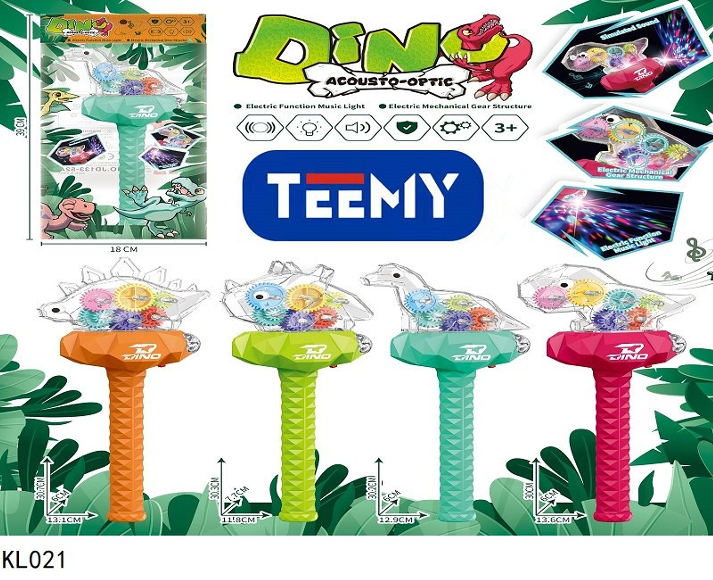 PALO CON DINOSAURIO , PRECIO PUBLICADO ES AL POR MAYOR Y DEBEN SER 3 UNIDADES DEL MISMO  (KL021) 1