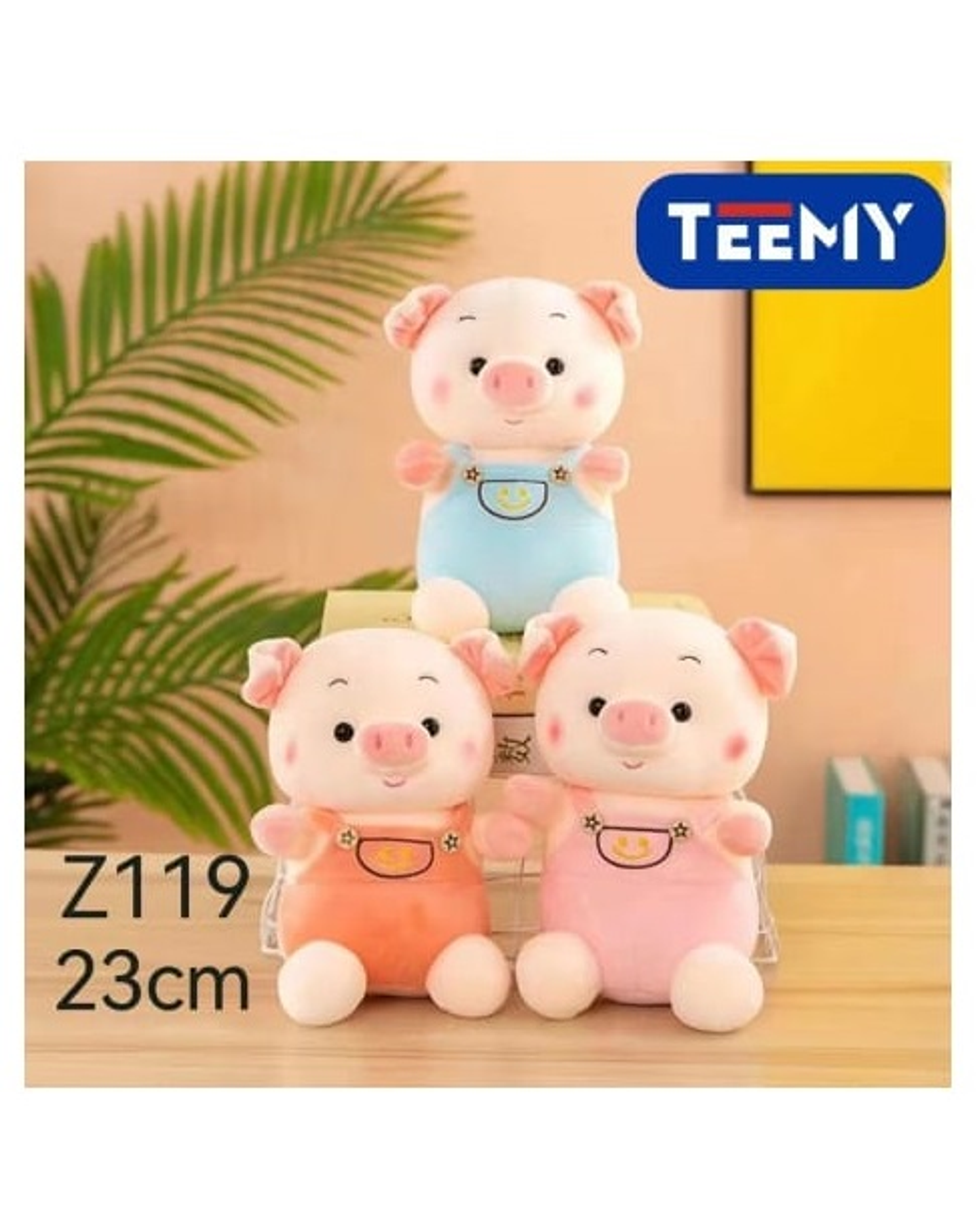 PELUCHE CHANCHITO 23 CM  , PRECIO PUBLICADO ES AL POR MAYOR Y DEBEN SER 3 UNIDADES DEL MISMO  (Z119) 1