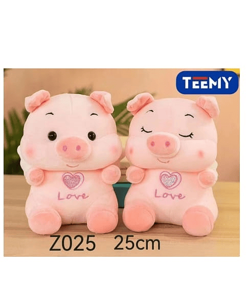 PELUCHE CHANCHITO 25 CM , PRECIO PUBLICADO ES AL POR MAYOR Y DEBEN SER 3 UNIDADES DEL MISMO  (Z025)