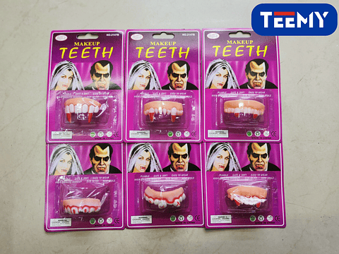 DIENTES MAQUILLAJE PAQUETE 12 UND (HELL17)