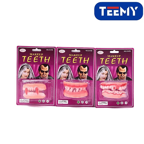 DIENTES MAQUILLAJE PAQUETE 12 UND (HELL18)
