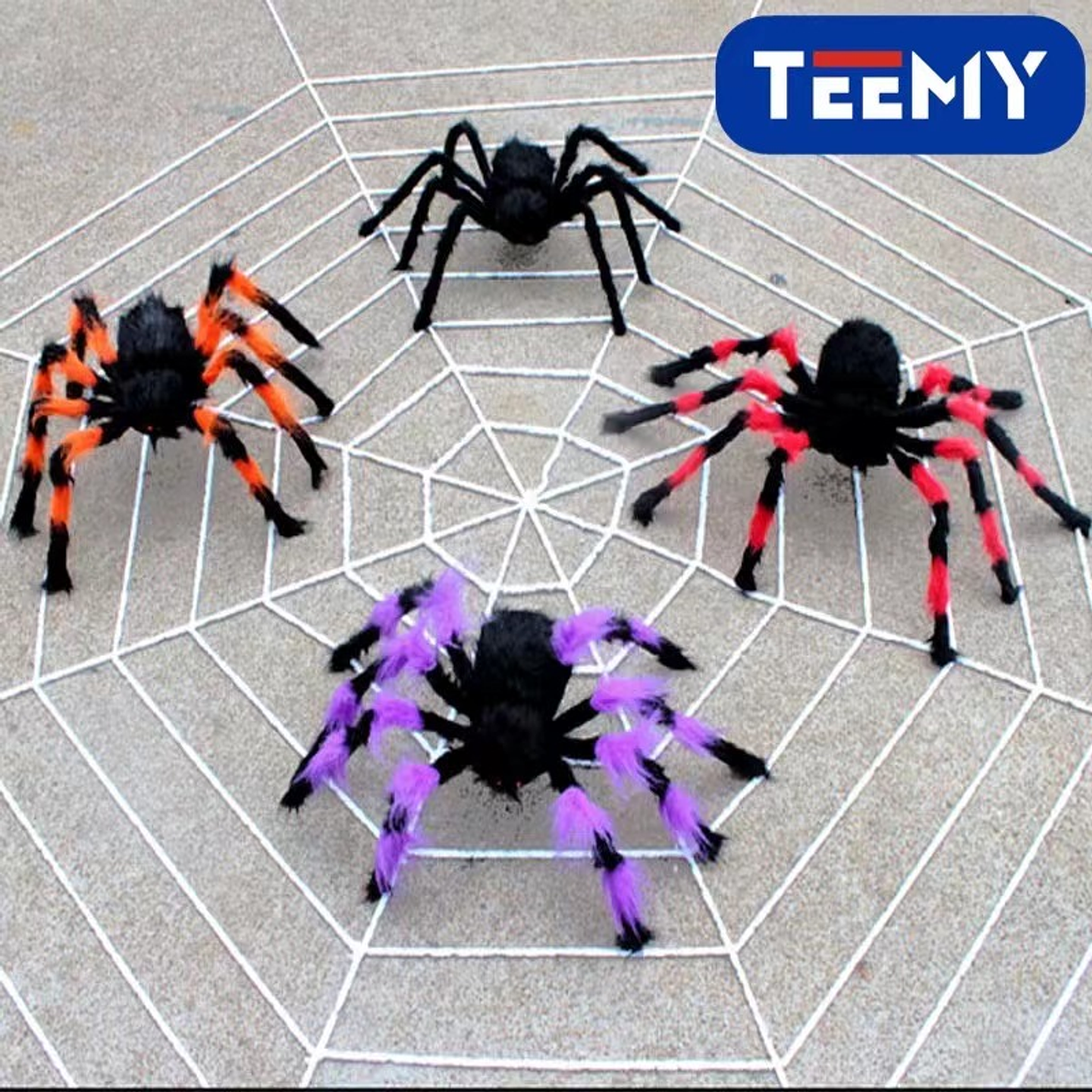 ARAÑA  75 CM PAQUETE 4 PIEZAS (HELL67) 1