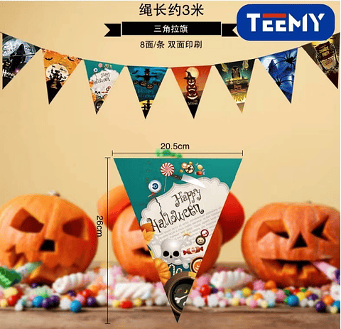 BANDERA ADORNOS HALLOWEEN PAQUETE 12 UND (HELL97)