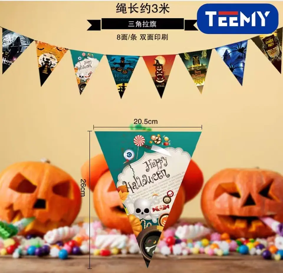 BANDERA ADORNOS HALLOWEEN PAQUETE 12 UND (HELL97) 1