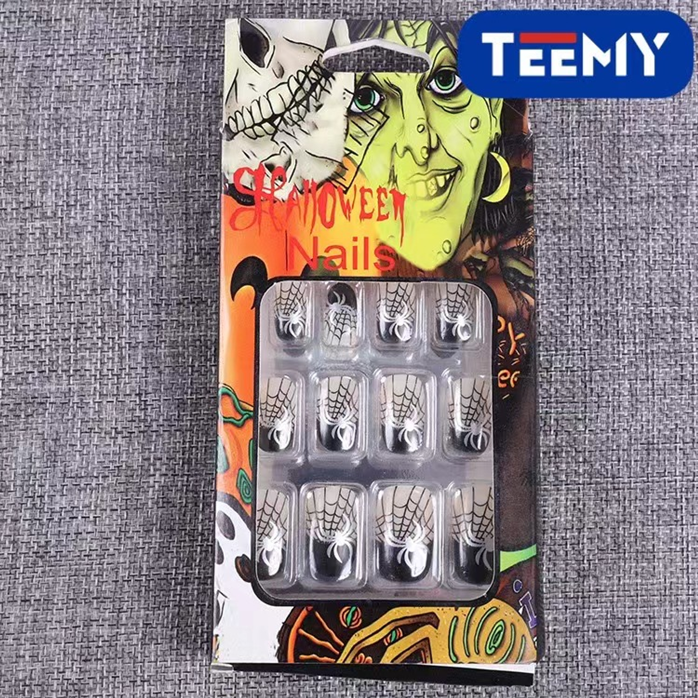 UÑAS DE HALLOWEEN PAQUETE 12 PCS (HELL100) 1