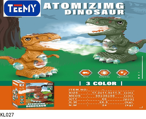 DINOSAURIO CON AEROSOL , PRECIO PUBLICADO ES AL POR MAYOR Y DEBEN SER 3 UNIDADES DEL MISMO 