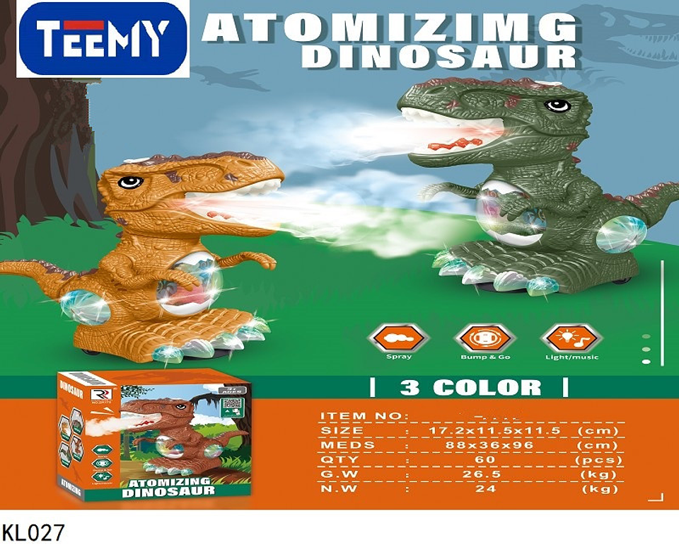 DINOSAURIO CON AEROSOL , PRECIO PUBLICADO ES AL POR MAYOR Y DEBEN SER 3 UNIDADES DEL MISMO  (KL027) 1