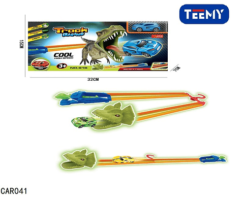 PISTA CON LANZADOR DE DINOSAURIOS , PRECIO PUBLICADO ES AL POR MAYOR Y DEBEN SER 3 UNIDADES DEL MISMO 