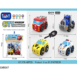  CARROS SET DE 4 PCS ARMABLES , PRECIO PUBLICADO ES AL POR MAYOR Y DEBEN SER 4 UNIDADES DEL MISMO 