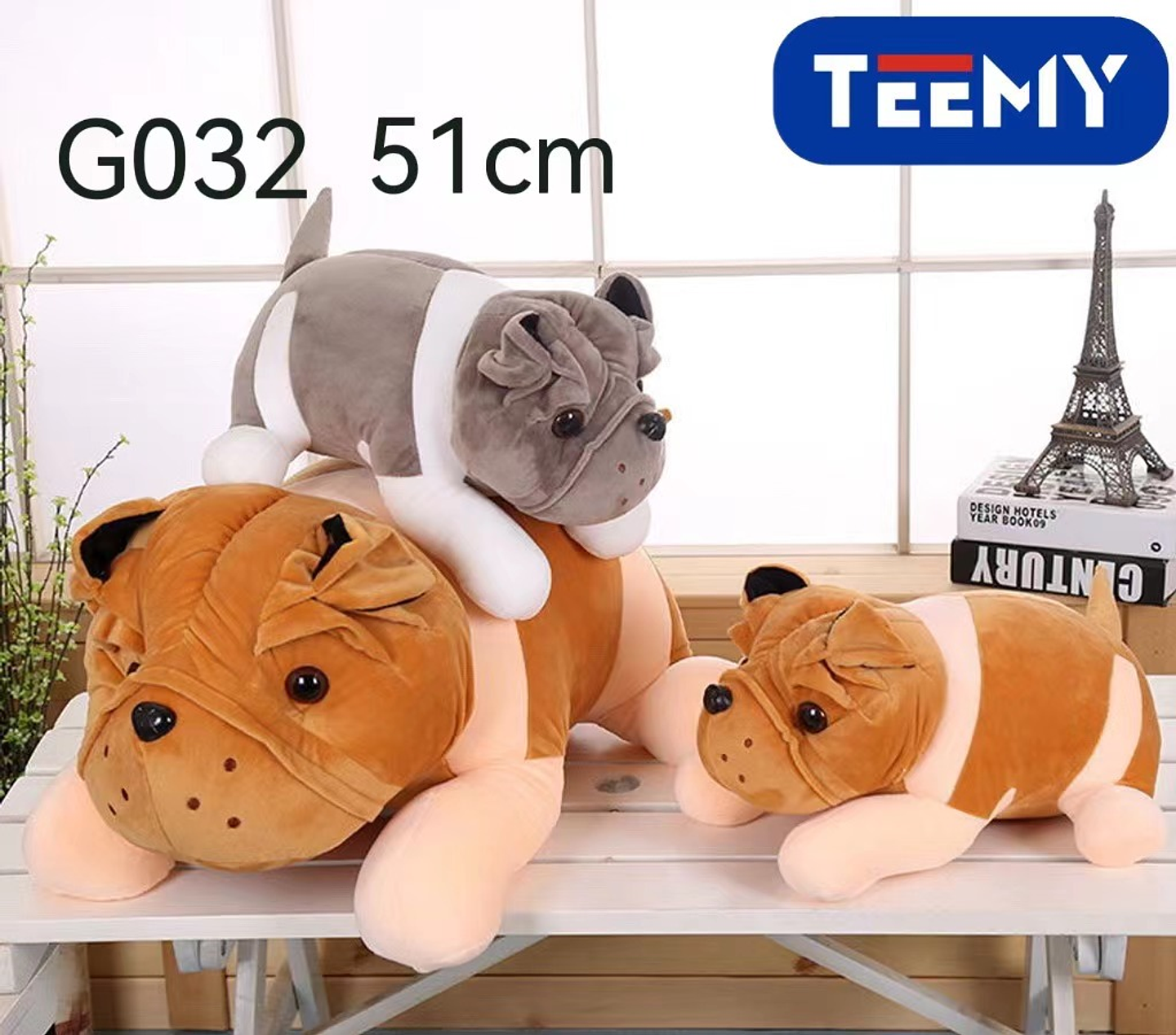 PELUCHE PERRO 51 CM , 3 DEL MISMO POR MAYOR  (G032) 1