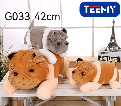 PELUCHE PERRO 42 CM , PRECIO PUBLICADO ES AL POR MAYOR Y DEBEN SER 3 UNIDADES DEL MISMO  (G033)