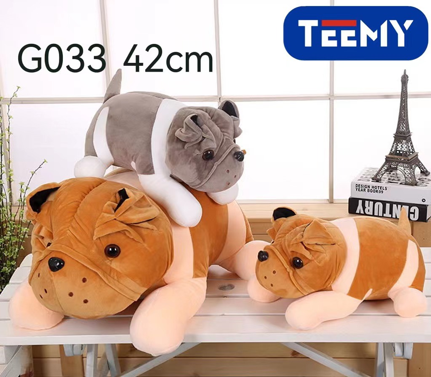 PELUCHE PERRO 42 CM , PRECIO PUBLICADO ES AL POR MAYOR Y DEBEN SER 3 UNIDADES DEL MISMO  (G033) 1