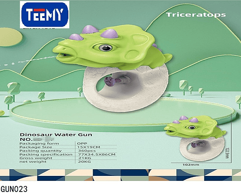 PISTOLA DE AGUA DINOSAURIO , PRECIO PUBLICADO ES AL POR MAYOR Y DEBEN SER 3 UNIDADES DEL MISMO  (GUN023)