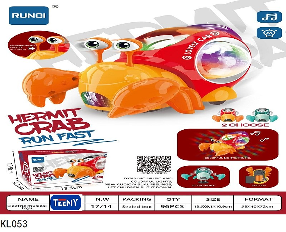 CANGREJO MUSICAL , PRECIO PUBLICADO ES AL POR MAYOR Y DEBEN SER 3 UNIDADES DEL MISMO  (KL053) 1
