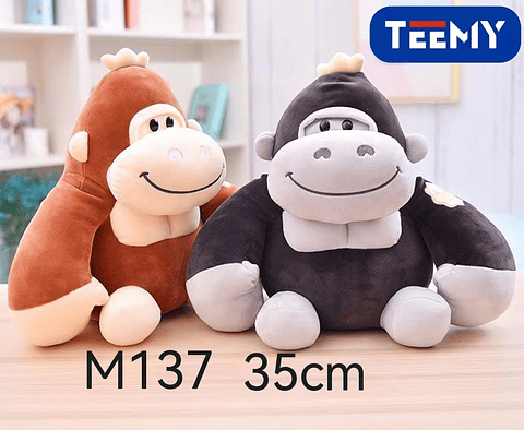 PELUCHE GORILA 35 CM, PRECIO PUBLICADO ES AL POR MAYOR Y DEBEN SER 3 UNIDADES DEL MISMO 
