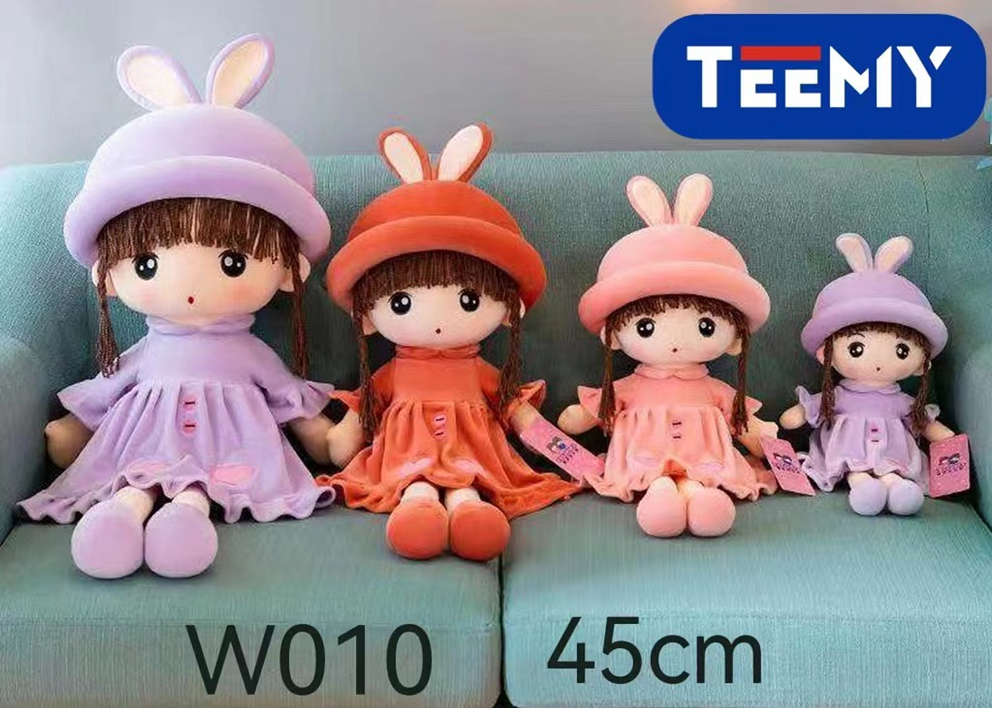 PELUCHE MUÑECA PEPONA 45 CM, PRECIO PUBLICADO ES AL POR MAYOR Y DEBEN SER 3 UNIDADES DEL MISMO  (W010) 1