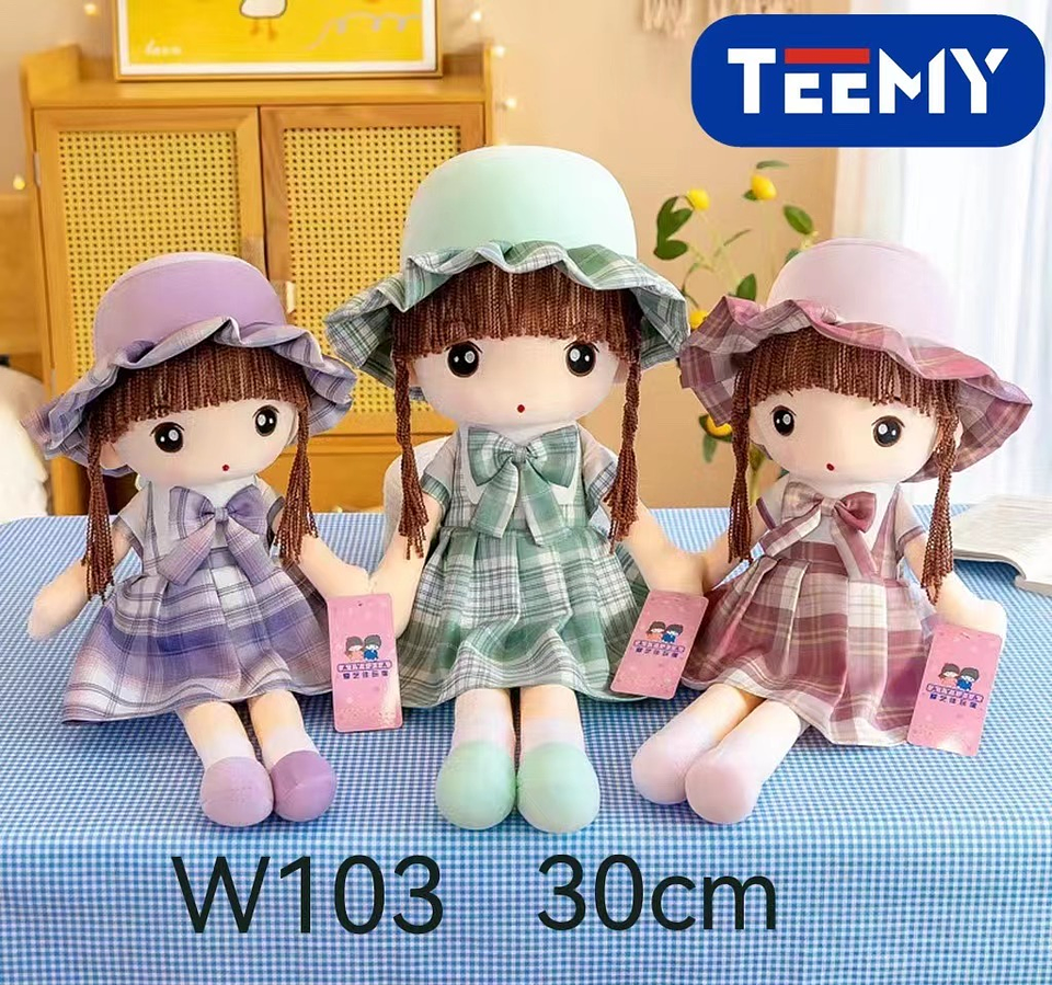  PELUCHE MUÑECA 30 CM , PRECIO PUBLICADO ES AL POR MAYOR Y DEBEN SER 3 UNIDADES DEL MISMO  (W103) 1