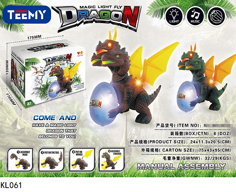 DRAGON CON HUEVO  , PRECIO PUBLICADO ES AL POR MAYOR Y DEBEN SER 3 UNIDADES DEL MISMO  (KL061)