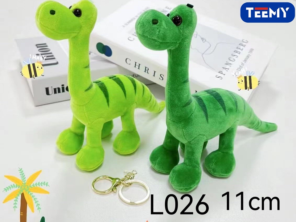 LLAVERO PELUCHE DINOSAURIO 11 CM PAQUETE 12 PCS (L026) 1