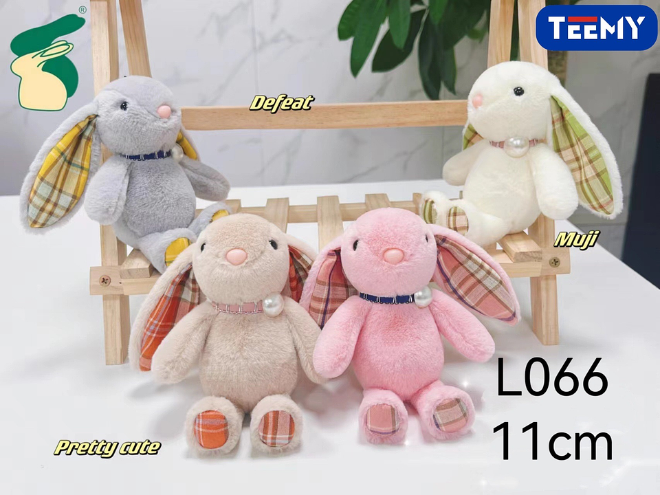 LLAVERO PELUCHE CONEJO 11 CM PAQUETE 12 PCS (L066) 1