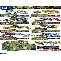 DINOSAURIO ARMABLE ESTILO LEGO PAQUETE 8 PCS