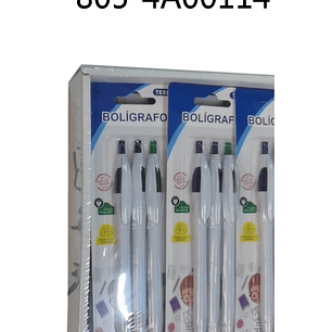 BOLIGRAFOS PAQUETE 12 PCS