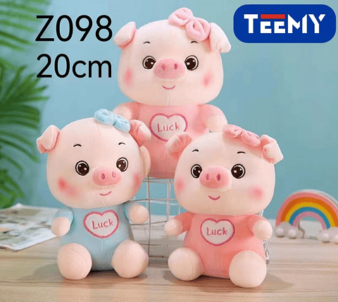 PELUCHE CHANCHO 20 CM , PRECIO PUBLICADO ES AL POR MAYOR Y DEBEN SER 3 UNIDADES DEL MISMO  (Z098)