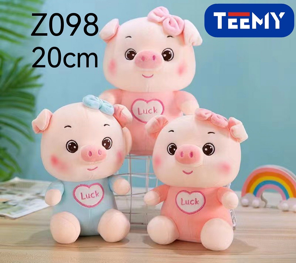 PELUCHE CHANCHO 20 CM , PRECIO PUBLICADO ES AL POR MAYOR Y DEBEN SER 3 UNIDADES DEL MISMO  (Z098) 1
