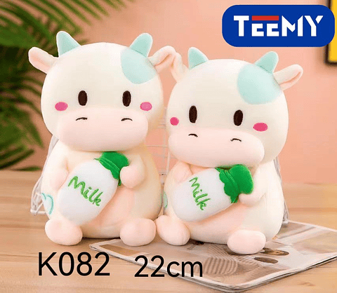 PELUCHE VACA 22 CM, PRECIO PUBLICADO ES AL POR MAYOR Y DEBEN SER 3 UNIDADES DEL MISMO  (K082)