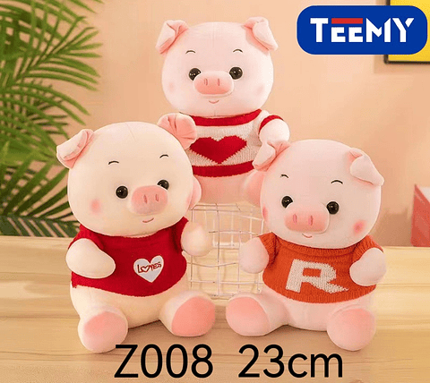 PELUCHE CHANCHO 23 CM , PRECIO PUBLICADO ES AL POR MAYOR Y DEBEN SER 3 UNIDADES DEL MISMO  (Z008)