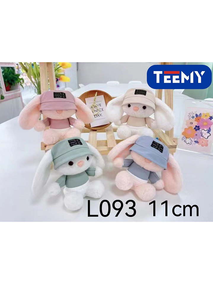 LLAVERO PELUCHE CONEJO 11 CM PAQUETE 12 PCS 1