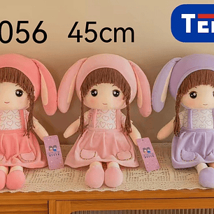 PELUCHE MUÑECA PEPONA 45 CM , PRECIO PUBLICADO ES AL POR MAYOR Y DEBEN SER 4 UNIDADES DEL MISMO 