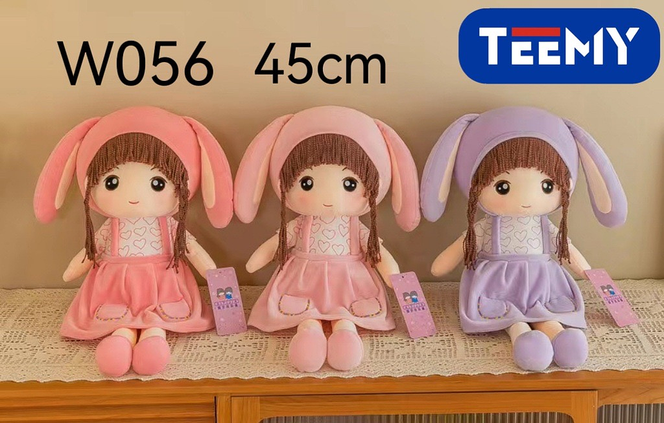 PELUCHE MUÑECA PEPONA 45 CM , PRECIO PUBLICADO ES AL POR MAYOR Y DEBEN SER 3 UNIDADES DEL MISMO  (W056) 1