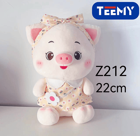 PELUCHE CHANCHO 22 CM, PRECIO PUBLICADO ES AL POR MAYOR Y DEBEN SER 3 UNIDADES DEL MISMO  (Z212)