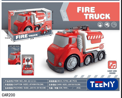 CARRO BOMBEROS, PRECIO PUBLICADO ES AL POR MAYOR Y DEBEN SER 3 UNIDADES DEL MISMO  (CAR200)