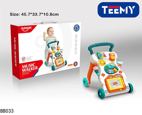 CAMINADORA PARA BEBE MUSICAL Y CON ACCESORIOS 4 EN 1, 3 DEL MISMO POR MAYOR  (BB033)
