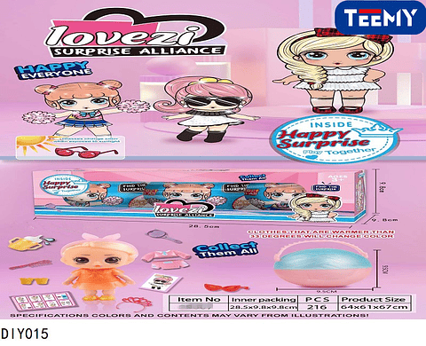 MUÑECA CON ACCESORIOS , PRECIO PUBLICADO ES AL POR MAYOR Y DEBEN SER 3 UNIDADES DEL MISMO  (DIY015)